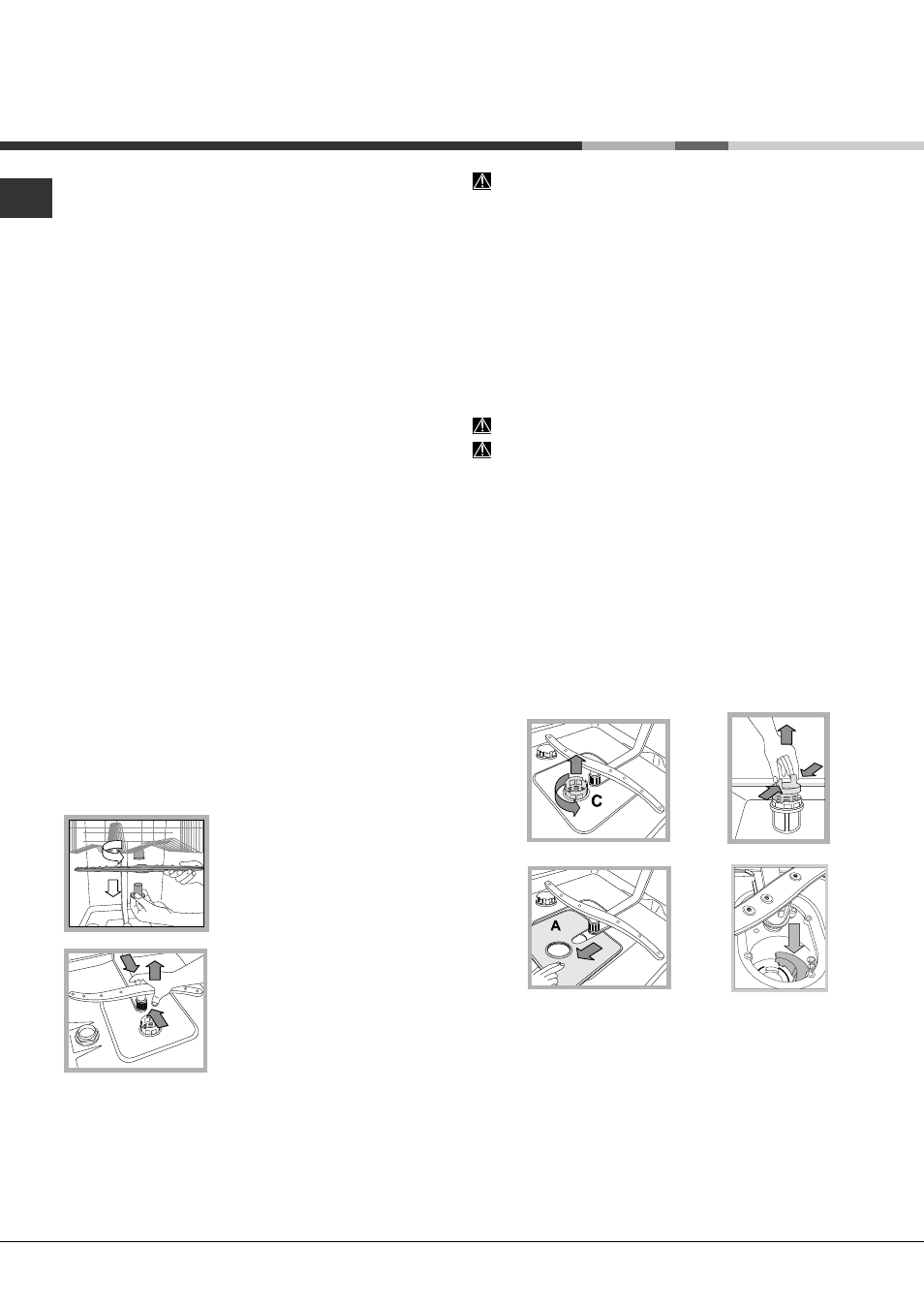 Mantenimiento y cuidados | Hotpoint Ariston LFSA+ M284 A WH User Manual | Page 70 / 84