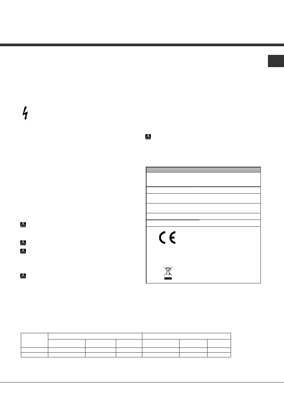 Avvertenze per il primo lavaggio | Hotpoint Ariston LFT 116 A-HA.R User Manual | Page 3 / 84
