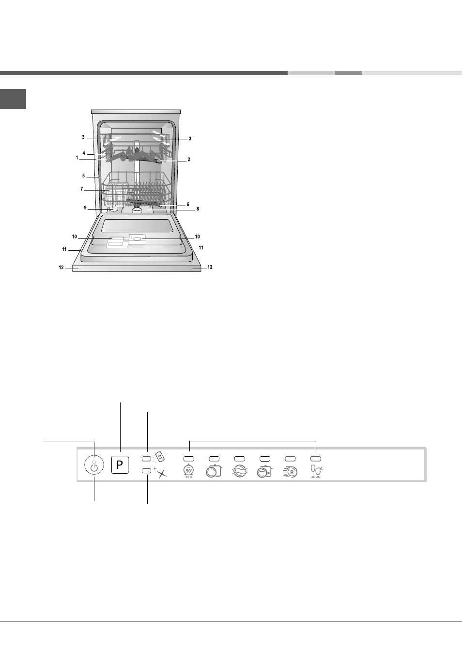 Beschreibung ihres geschirrspülers | Hotpoint Ariston LFT 116 A-HA.R User Manual | Page 40 / 84