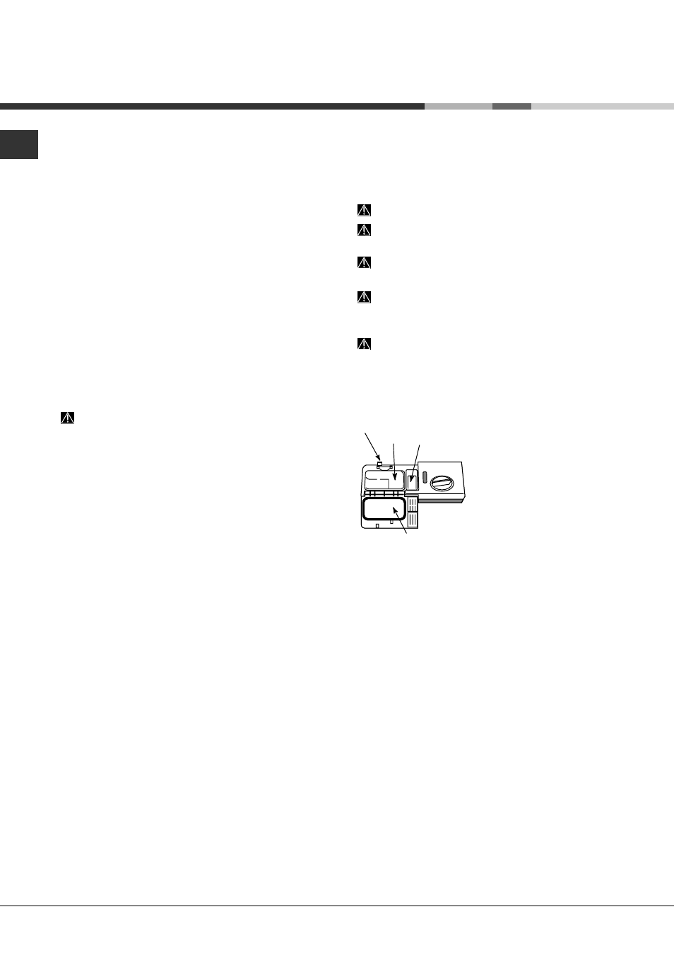 Avvio e utilizzo, Avviare la lavastoviglie, Caricare il detersivo | Hotpoint Ariston LFT 116 A-HA.R User Manual | Page 6 / 84