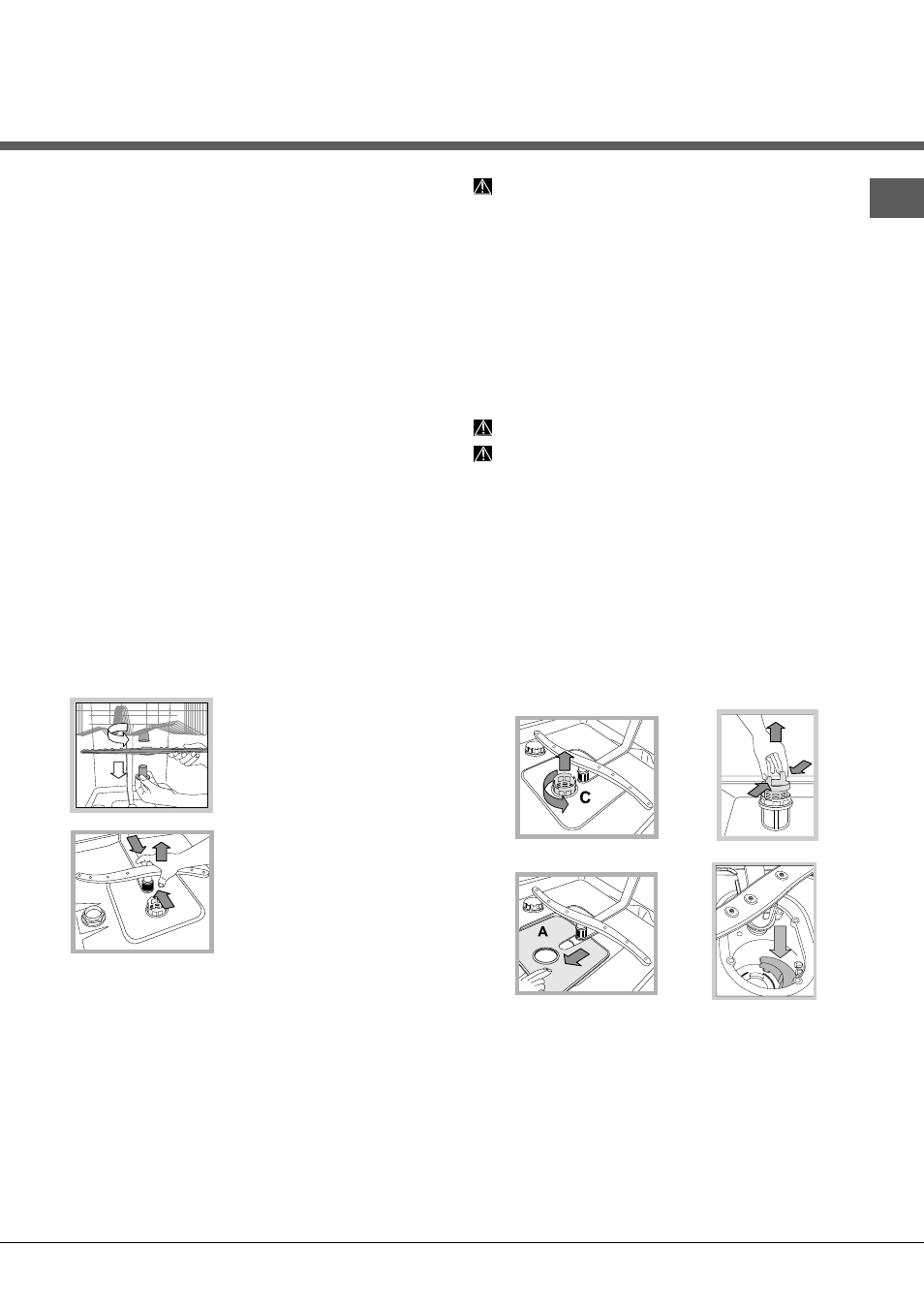 Mantenimiento y cuidados | Hotpoint Ariston LFT 116 A-HA.R User Manual | Page 69 / 84