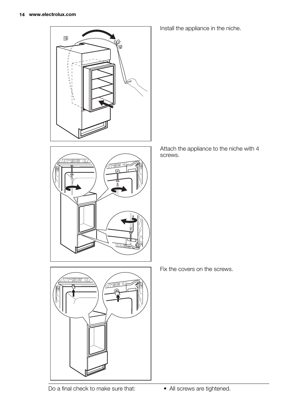 Electrolux ERX3313AOX User Manual | Page 14 / 72
