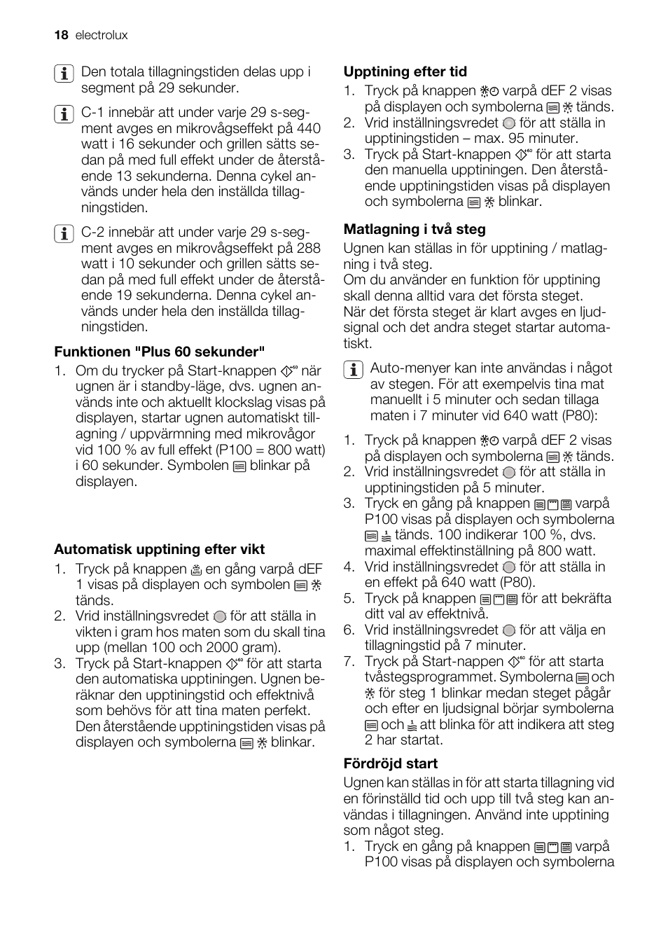 Electrolux EMS20300OX User Manual | Page 18 / 88