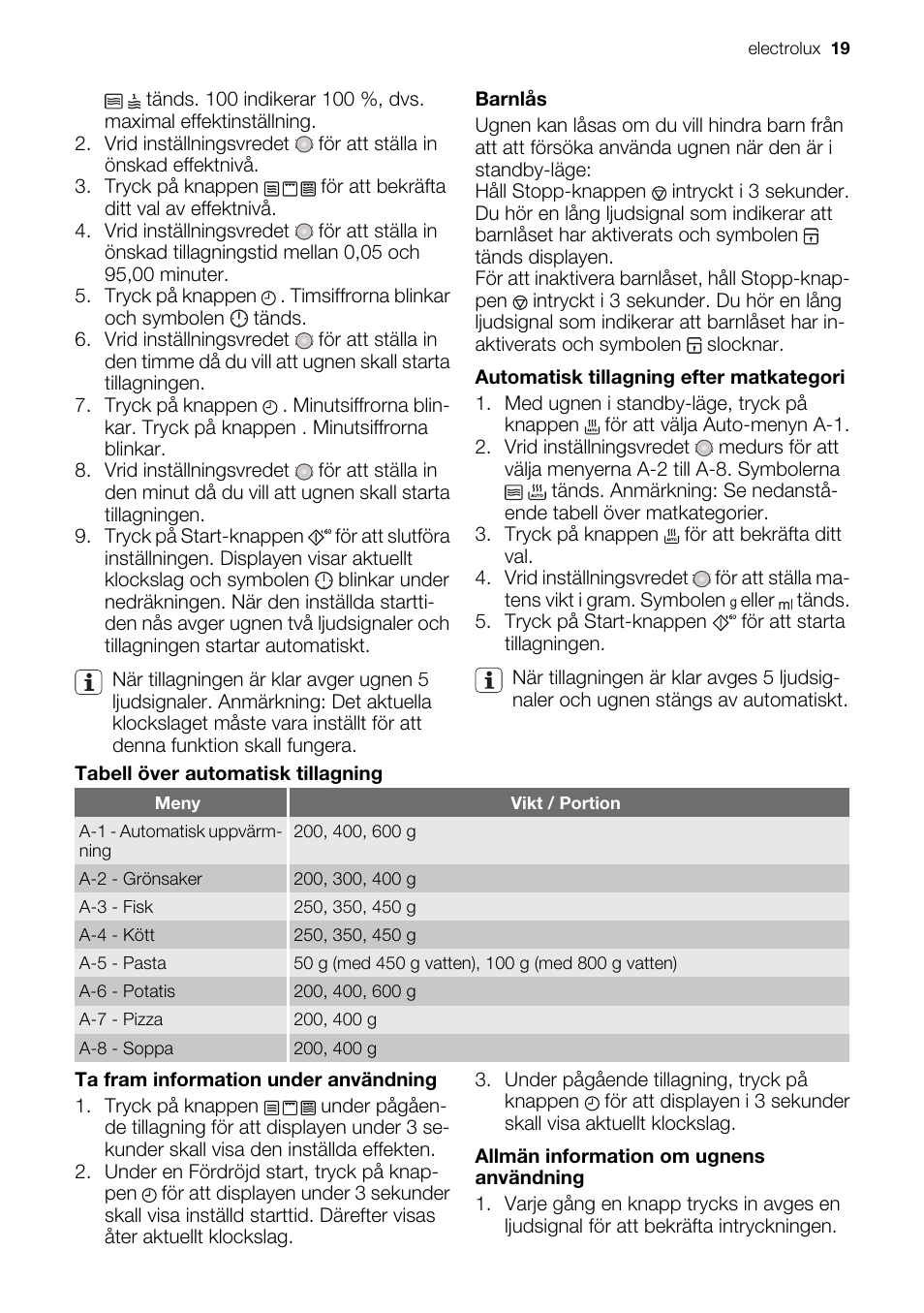 Electrolux EMS20300OX User Manual | Page 19 / 88