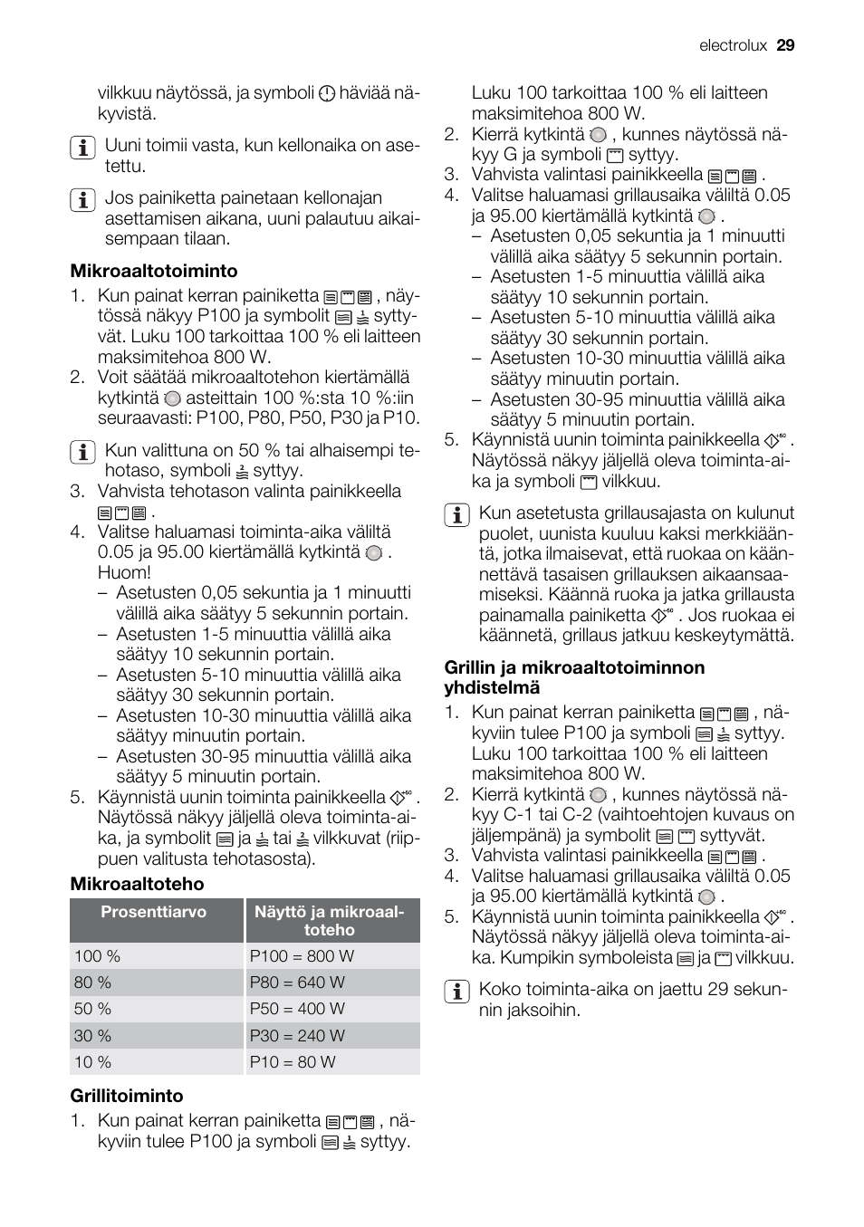 Electrolux EMS20300OX User Manual | Page 29 / 88