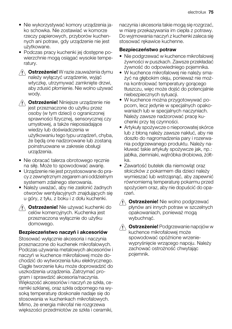 Electrolux EMS20300OX User Manual | Page 75 / 88
