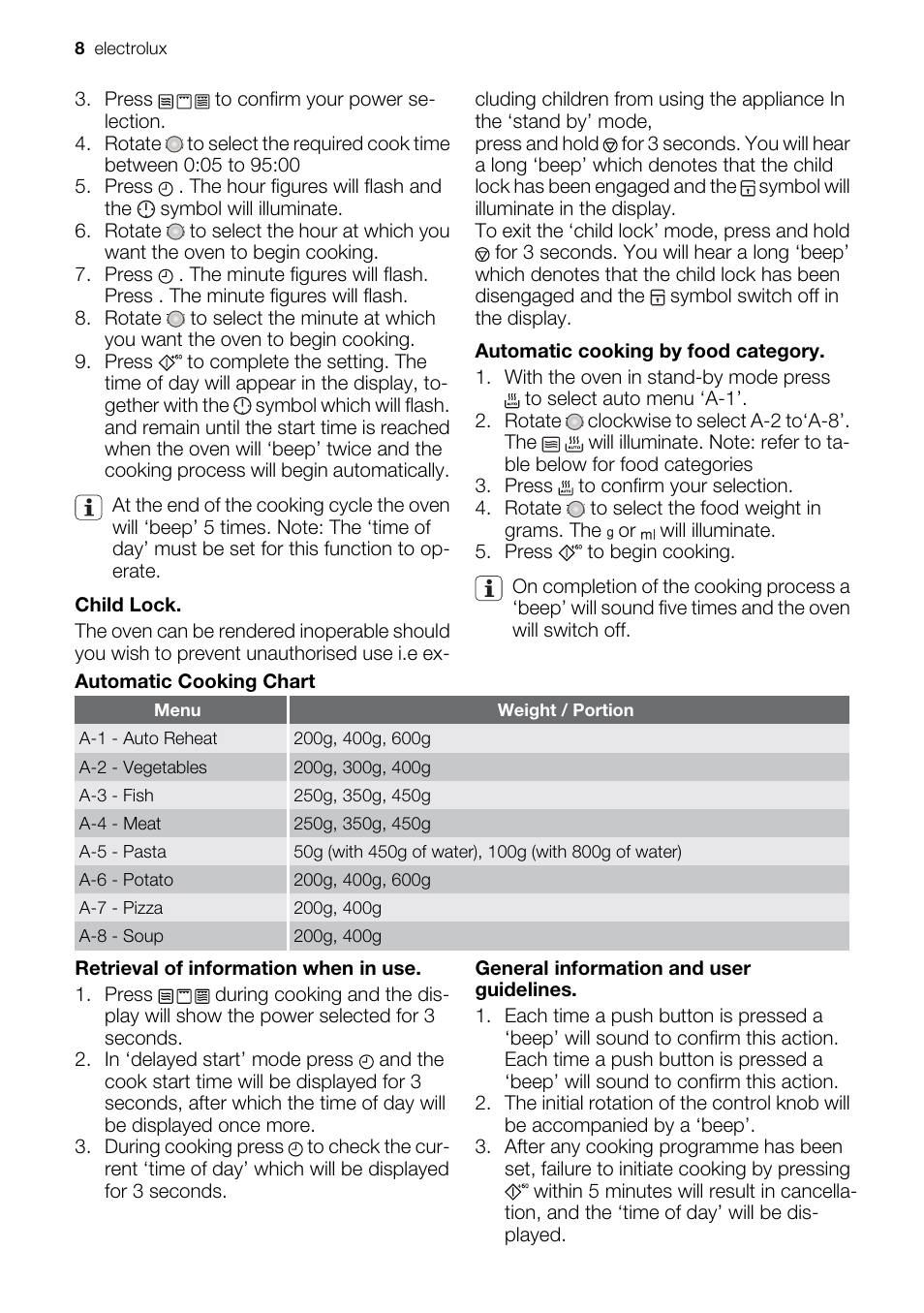 Electrolux EMS20300OX User Manual | Page 8 / 88