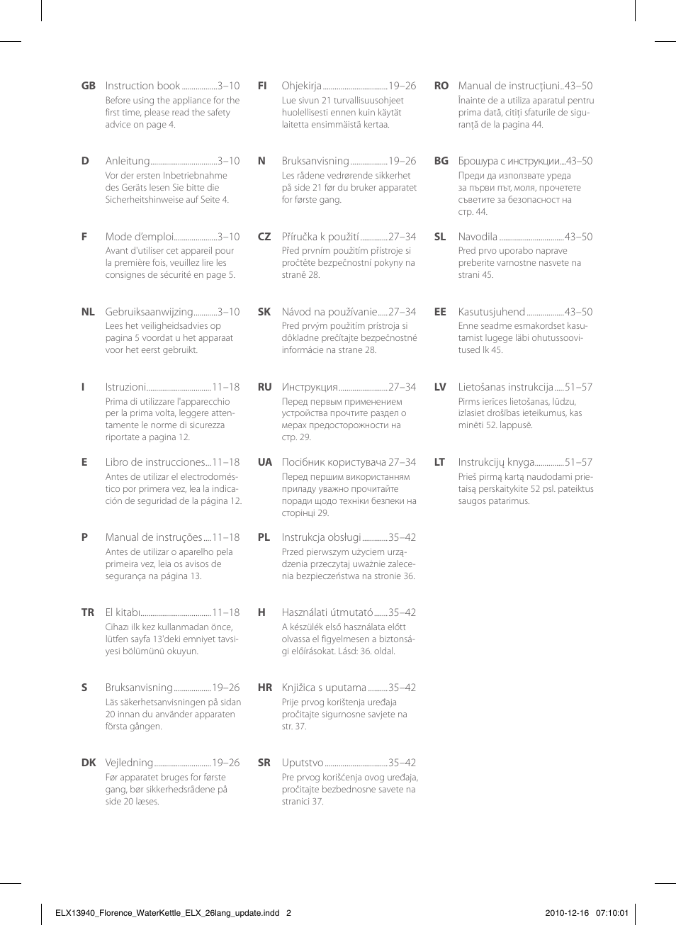 Electrolux EEWA5200 User Manual | Page 2 / 60