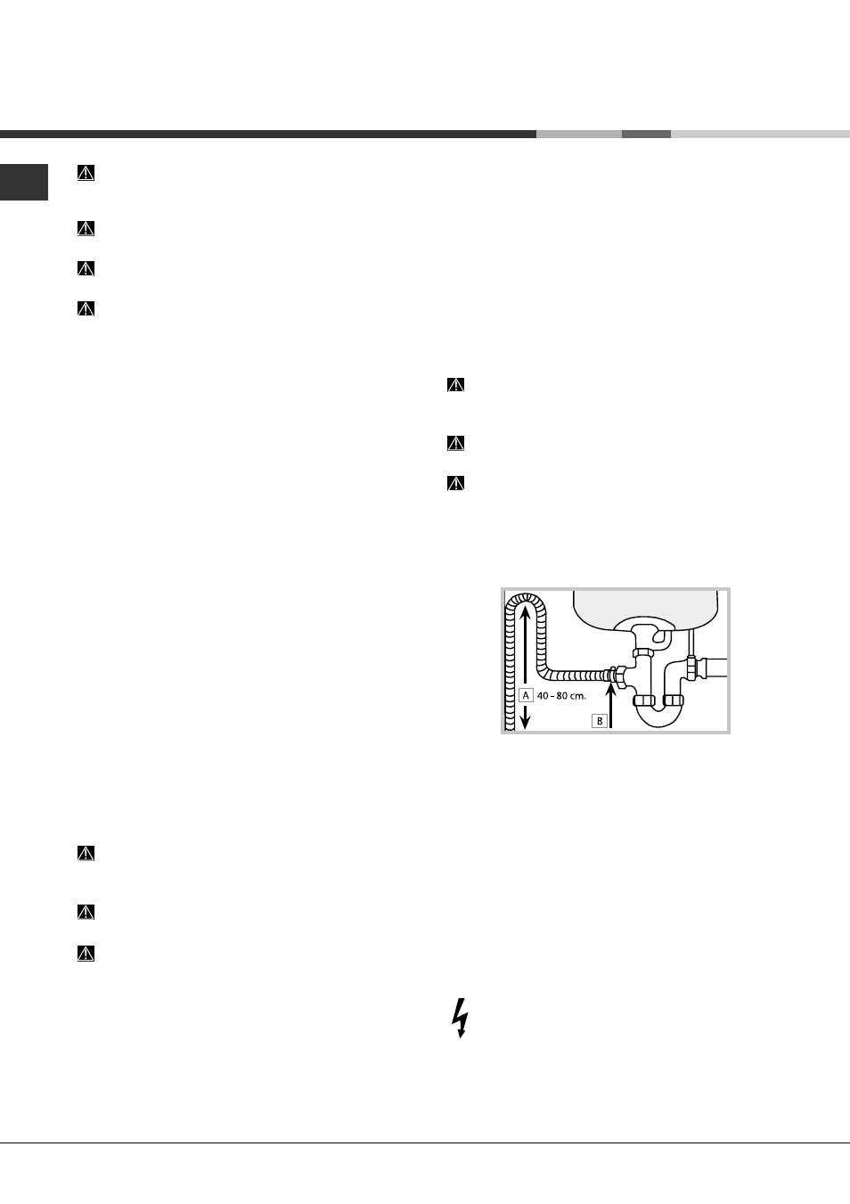 Installazione, Posizionamento e livellamento, Collegamenti idraulici ed elettrici | Hotpoint Ariston LST 328 A-HA User Manual | Page 2 / 84