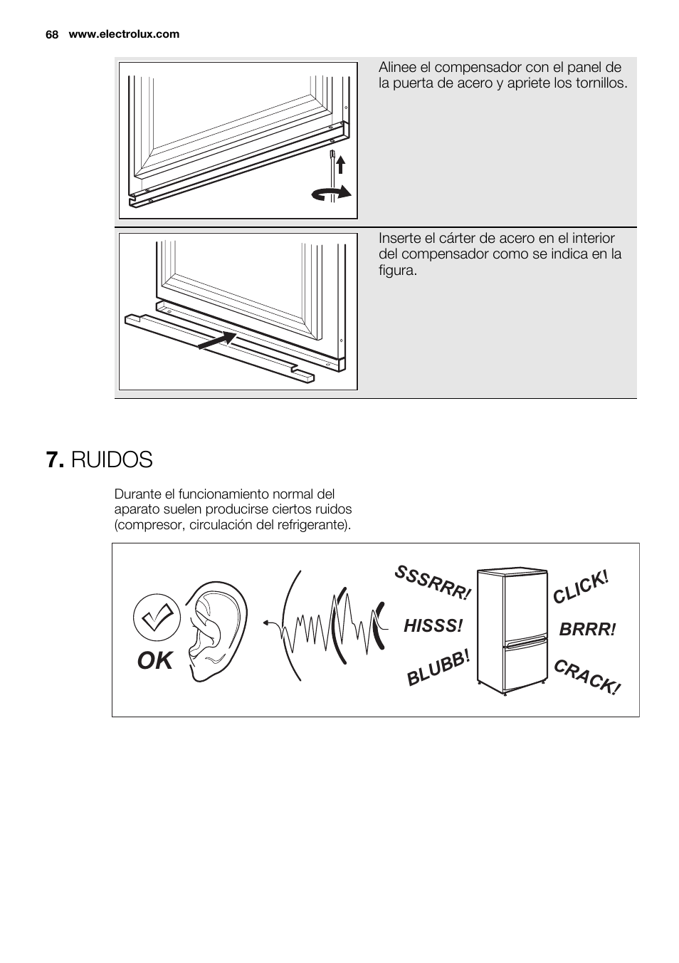 Ruidos | Electrolux ERW3313AOX User Manual | Page 68 / 72