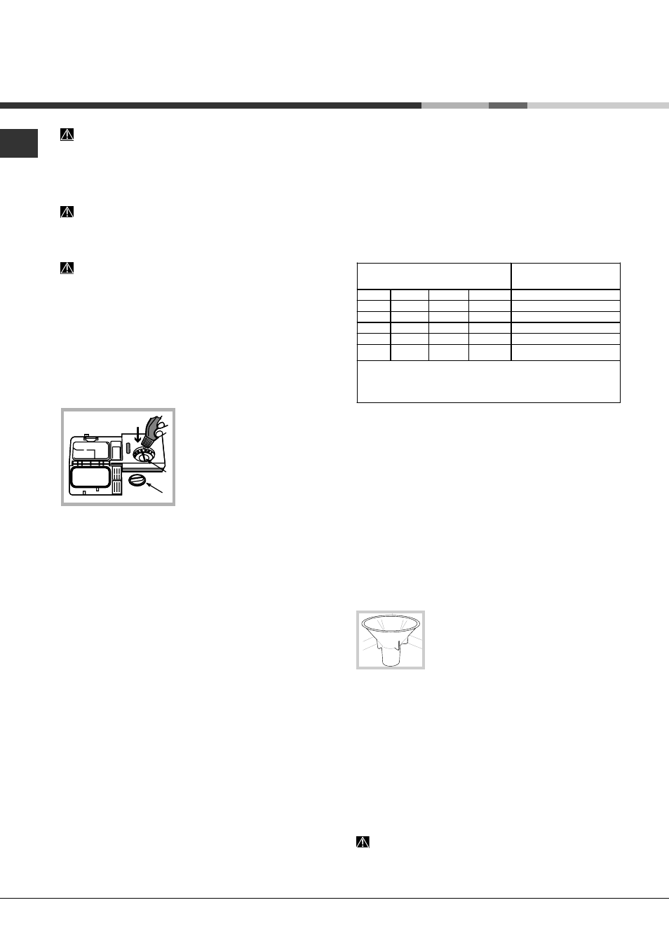 Rinse aid and refined salt, Measuring out the rinse aid, Measuring out the refined salt | Hotpoint Ariston LFS 216 IX FR User Manual | Page 20 / 84