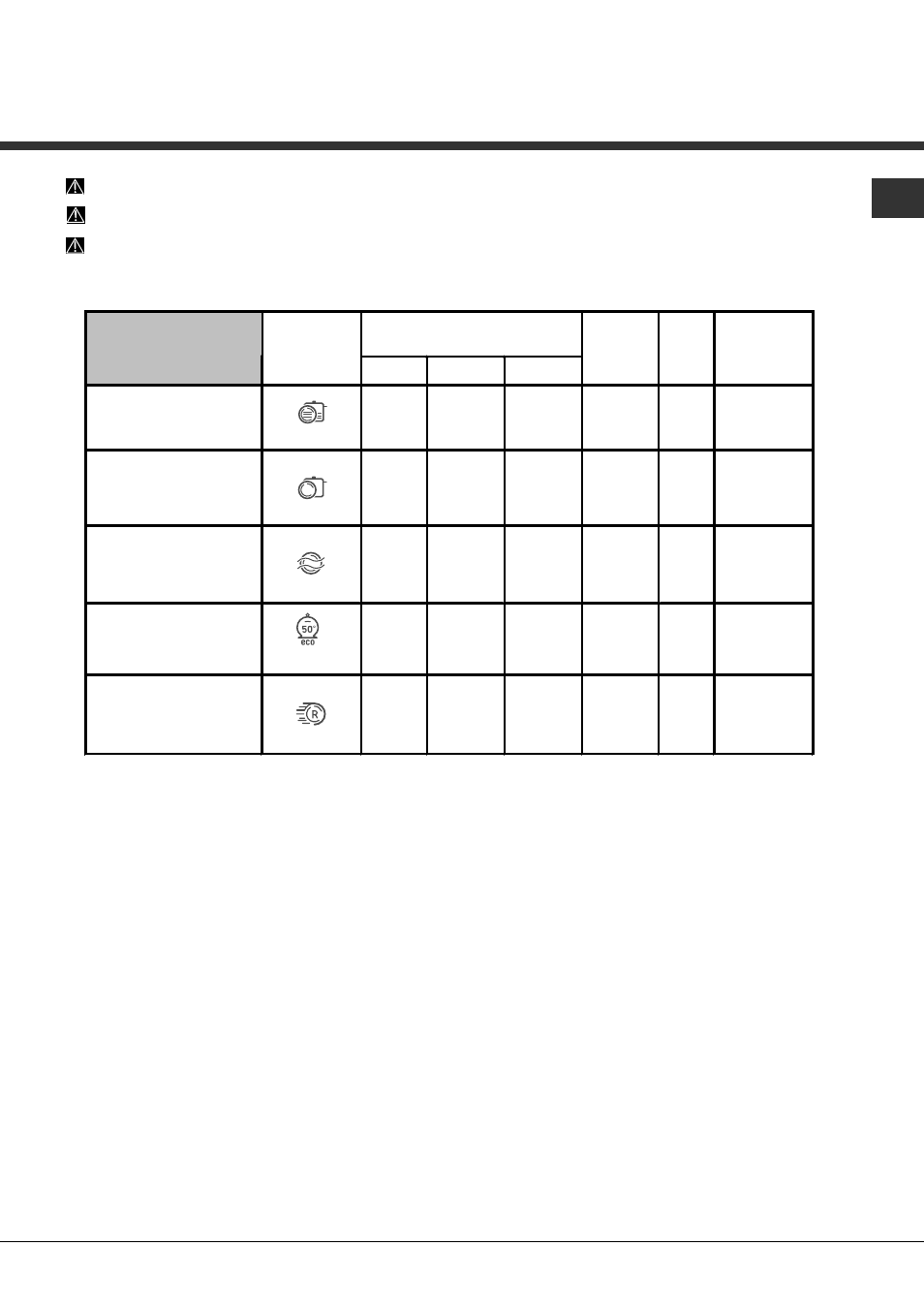Programma’s | Hotpoint Ariston LFS 216 IX FR User Manual | Page 55 / 84