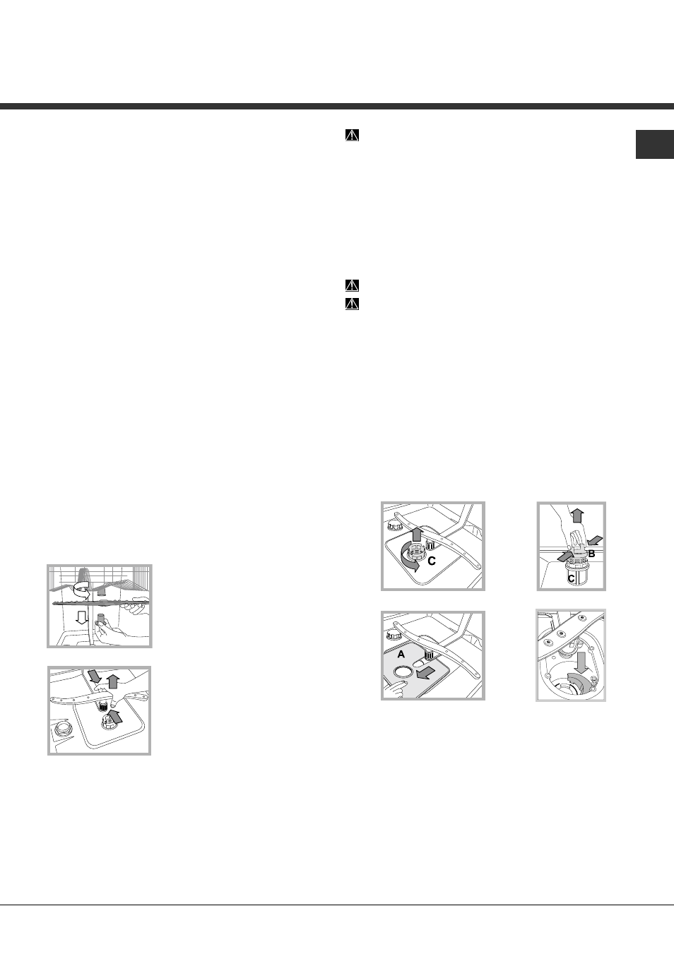 Onderhoud en verzorging | Hotpoint Ariston LFS 216 IX FR User Manual | Page 57 / 84