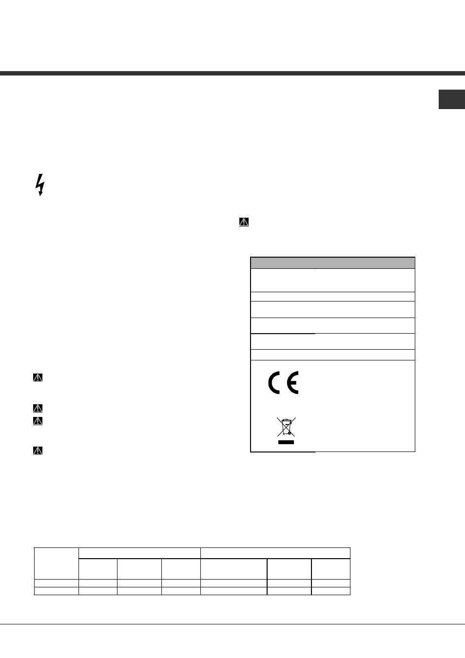 Advertencias para el primer lavado | Hotpoint Ariston LFS 216 IX FR User Manual | Page 63 / 84