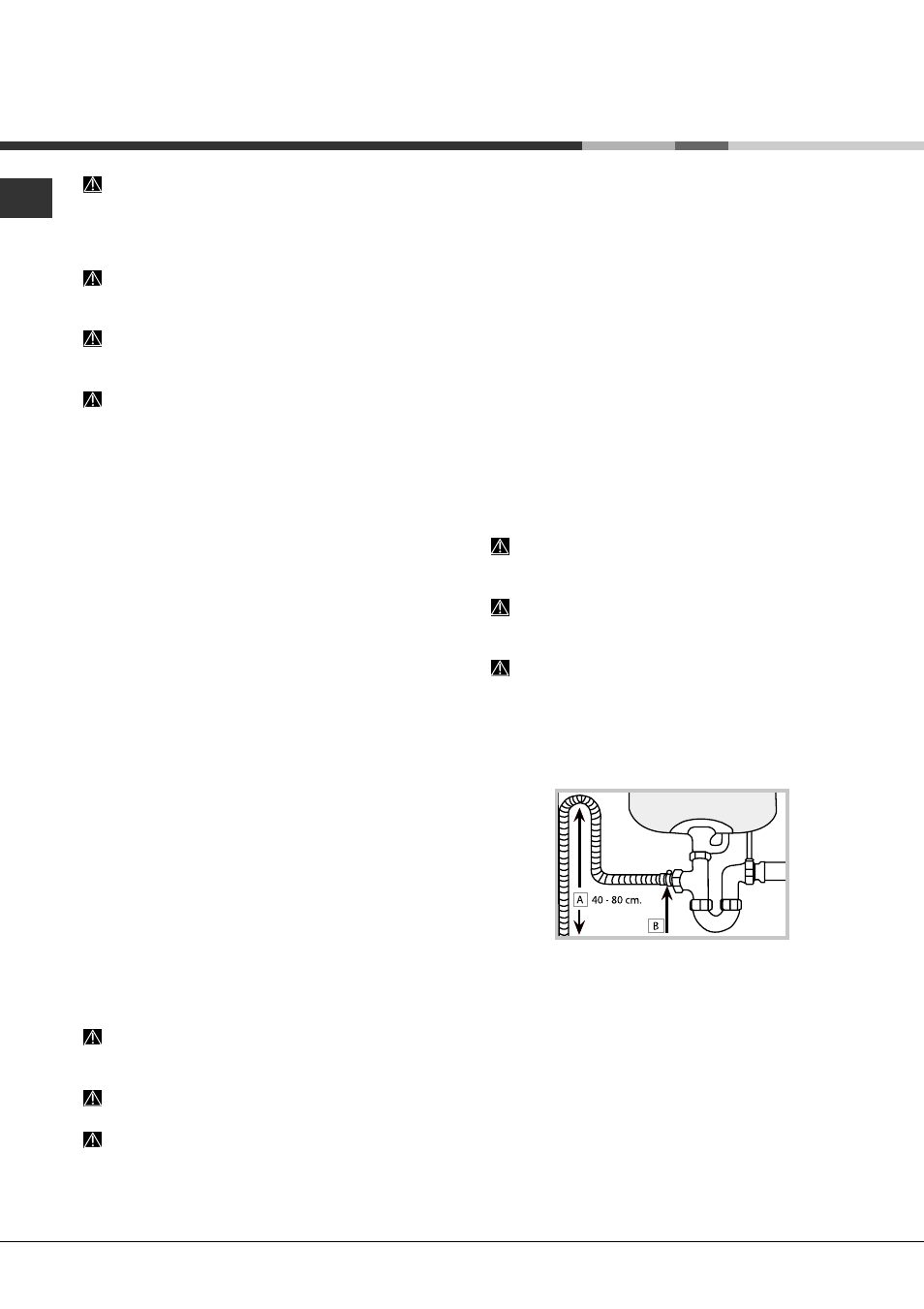 Installation, Positionierung und nivellierung, Wasser- und elektroanschlüsse | Hotpoint Ariston LFSA+ 2164 A IX User Manual | Page 38 / 84