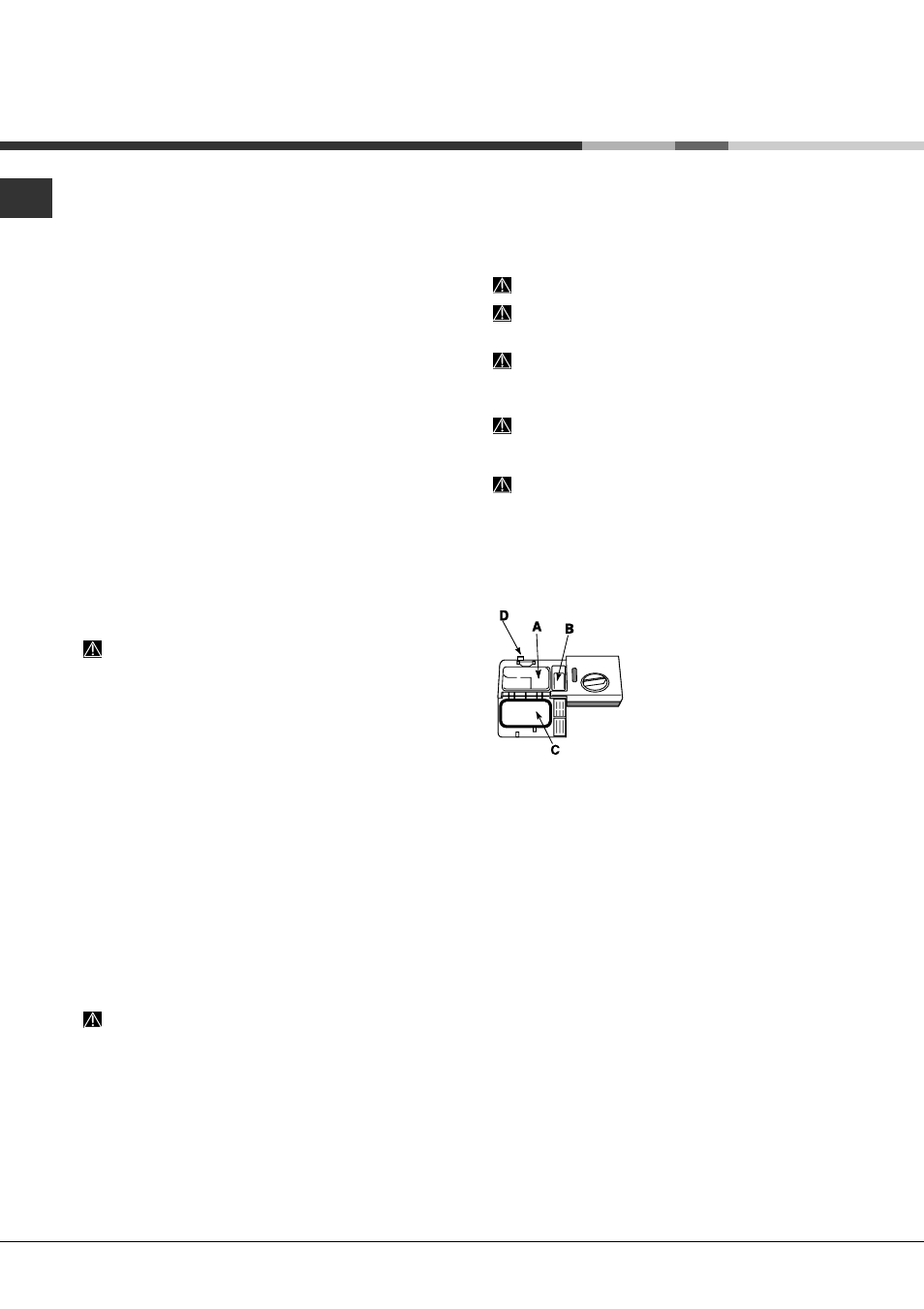 Starten en gebruik, Het vaatwasmiddel toevoegen, Het starten van de afwasautomaat | Hotpoint Ariston LFSA+ 2164 A IX User Manual | Page 54 / 84