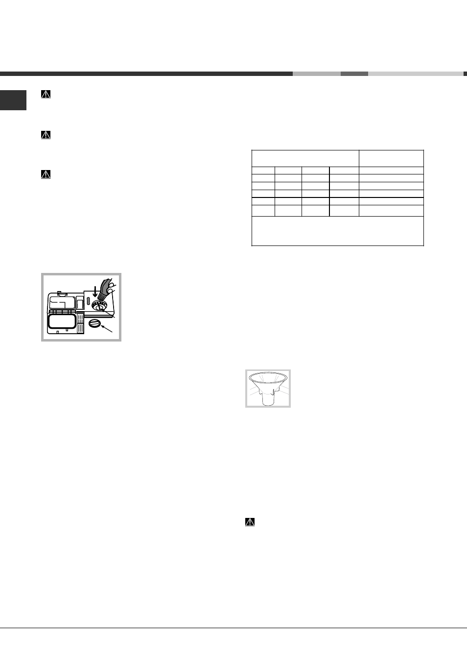 Brillantante e sale rigenerante, Caricare il brillantante, Caricare il sale rigenerante | Hotpoint Ariston LFSA+ 2164 A IX User Manual | Page 8 / 84