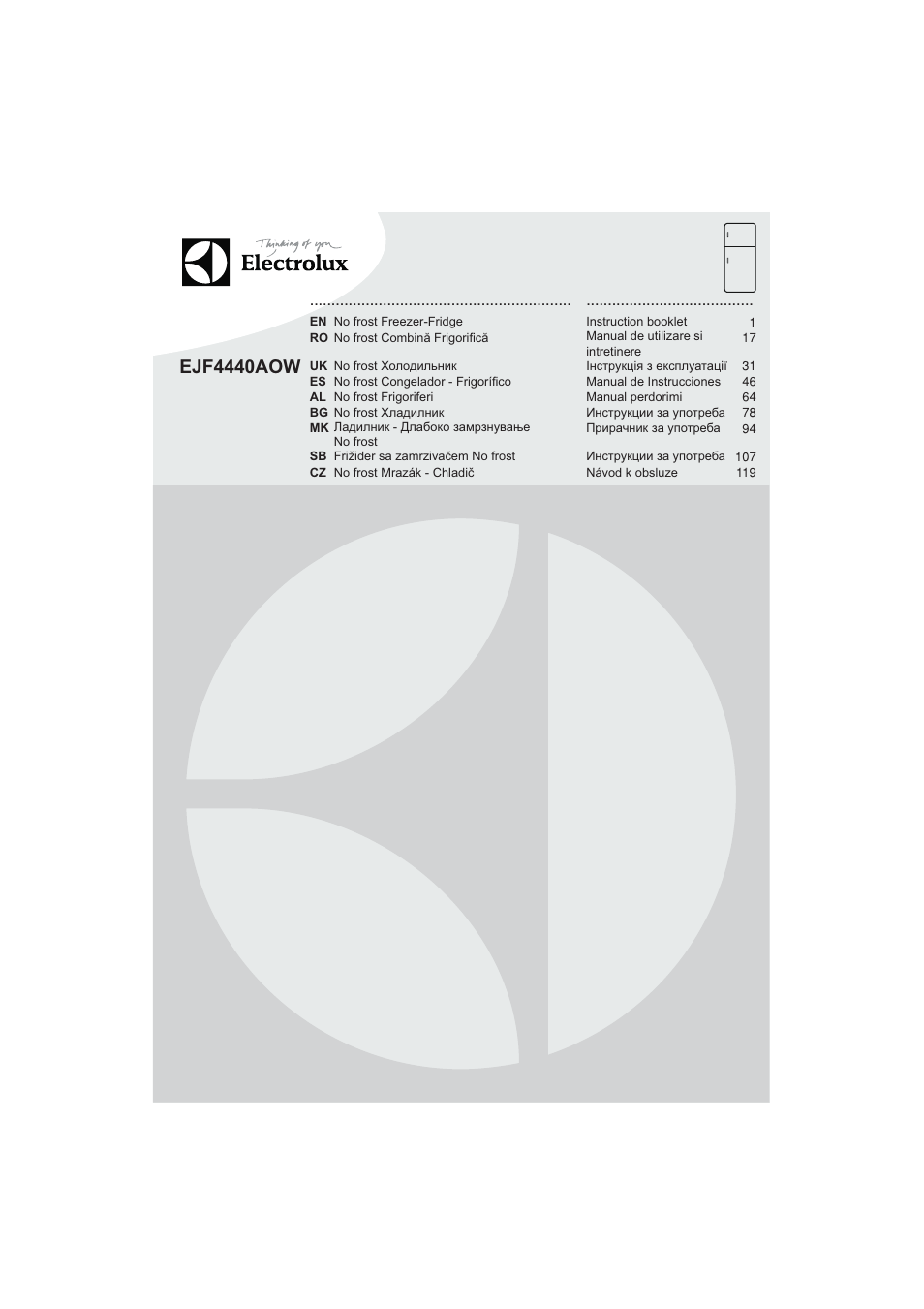 Electrolux EJF4440AOW User Manual | 136 pages