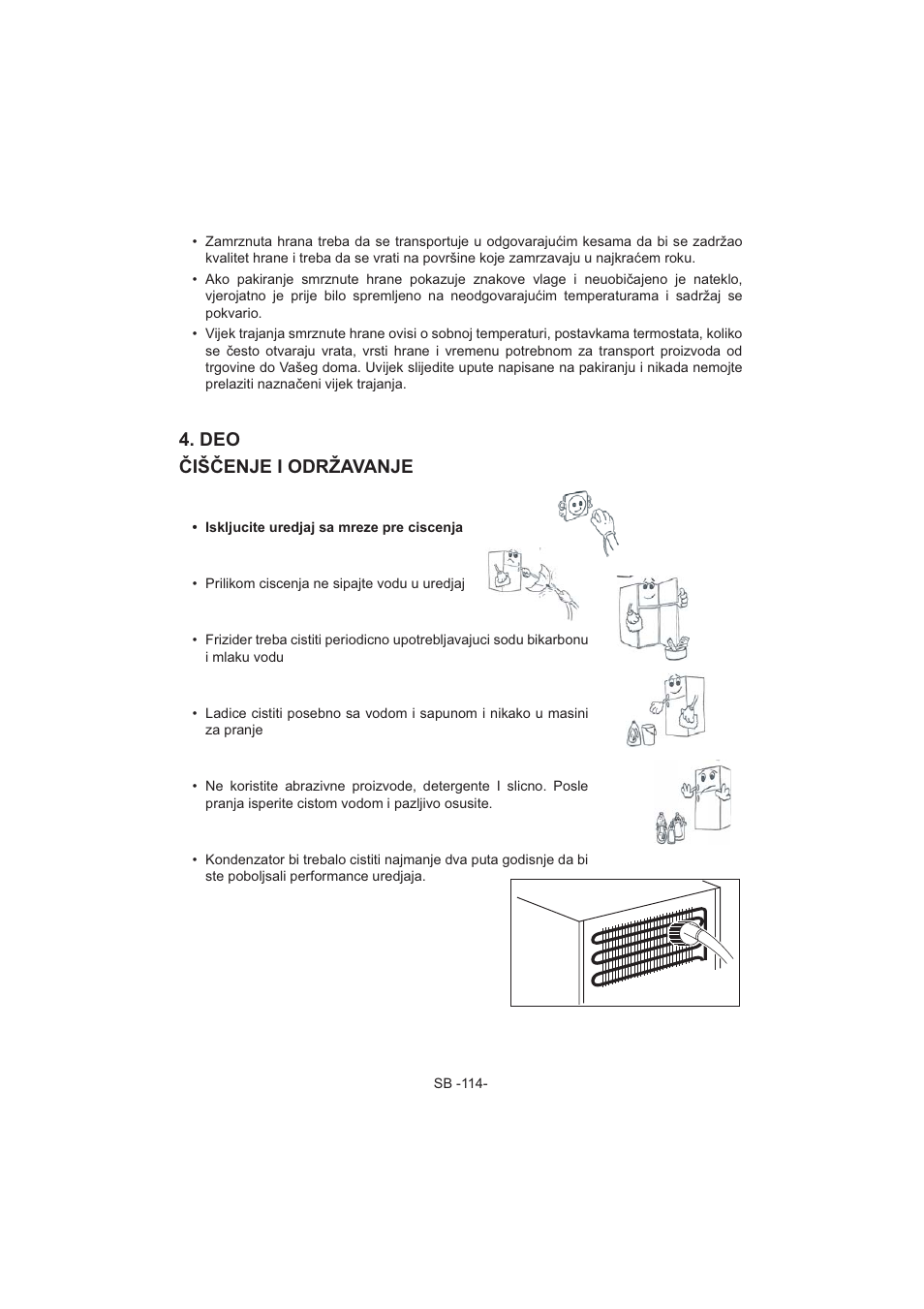 Deo čiščenje i održavanje | Electrolux EJF4440AOW User Manual | Page 116 / 136