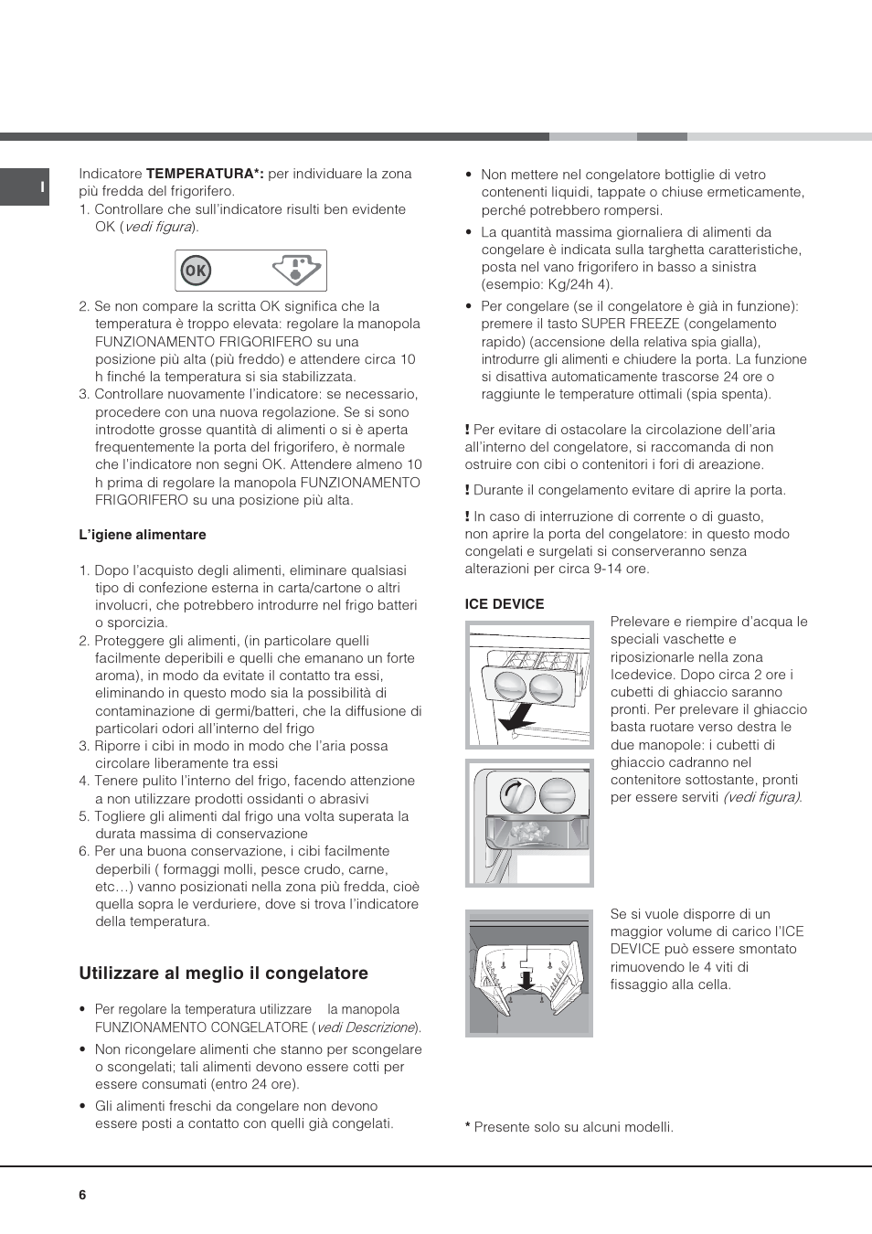Utilizzare al meglio il congelatore | Hotpoint Ariston 4D AAB/HA User Manual | Page 6 / 60