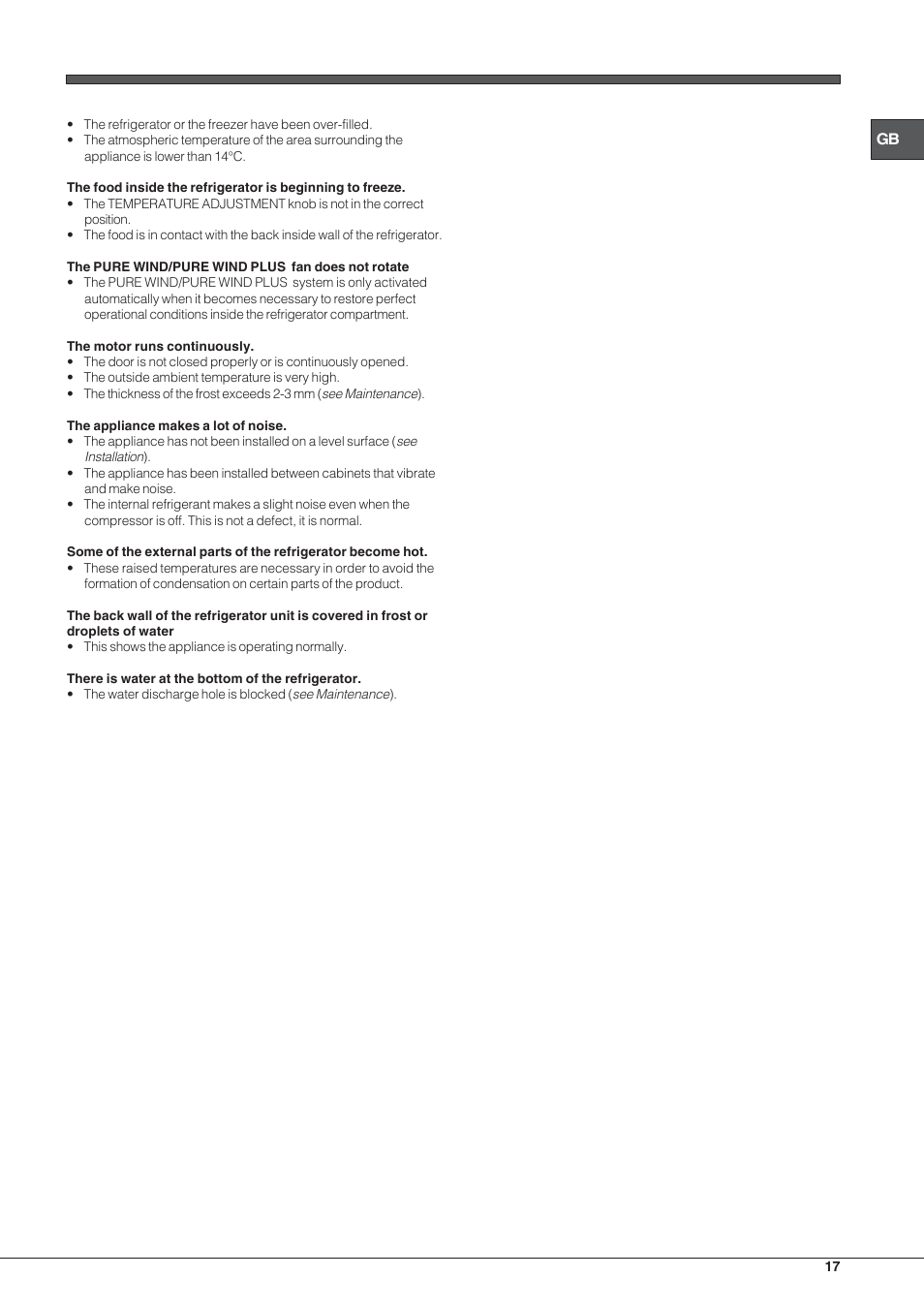 Hotpoint Ariston Double porte NMTM 1921 VWB-HA User Manual | Page 17 / 44