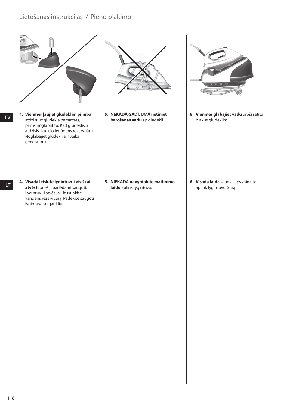 Lietošanas instrukcijas / pieno plakimo | Electrolux EDBS2300 User Manual | Page 118 / 124