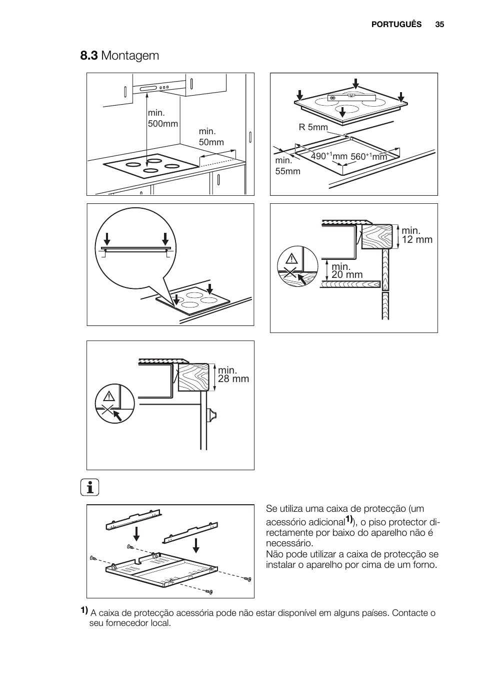 3 montagem | Electrolux EHF6232FOK User Manual | Page 35 / 52