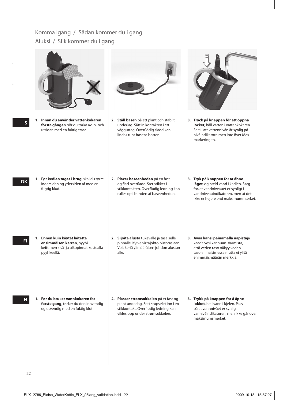 Electrolux EEWA3100 User Manual | Page 22 / 60