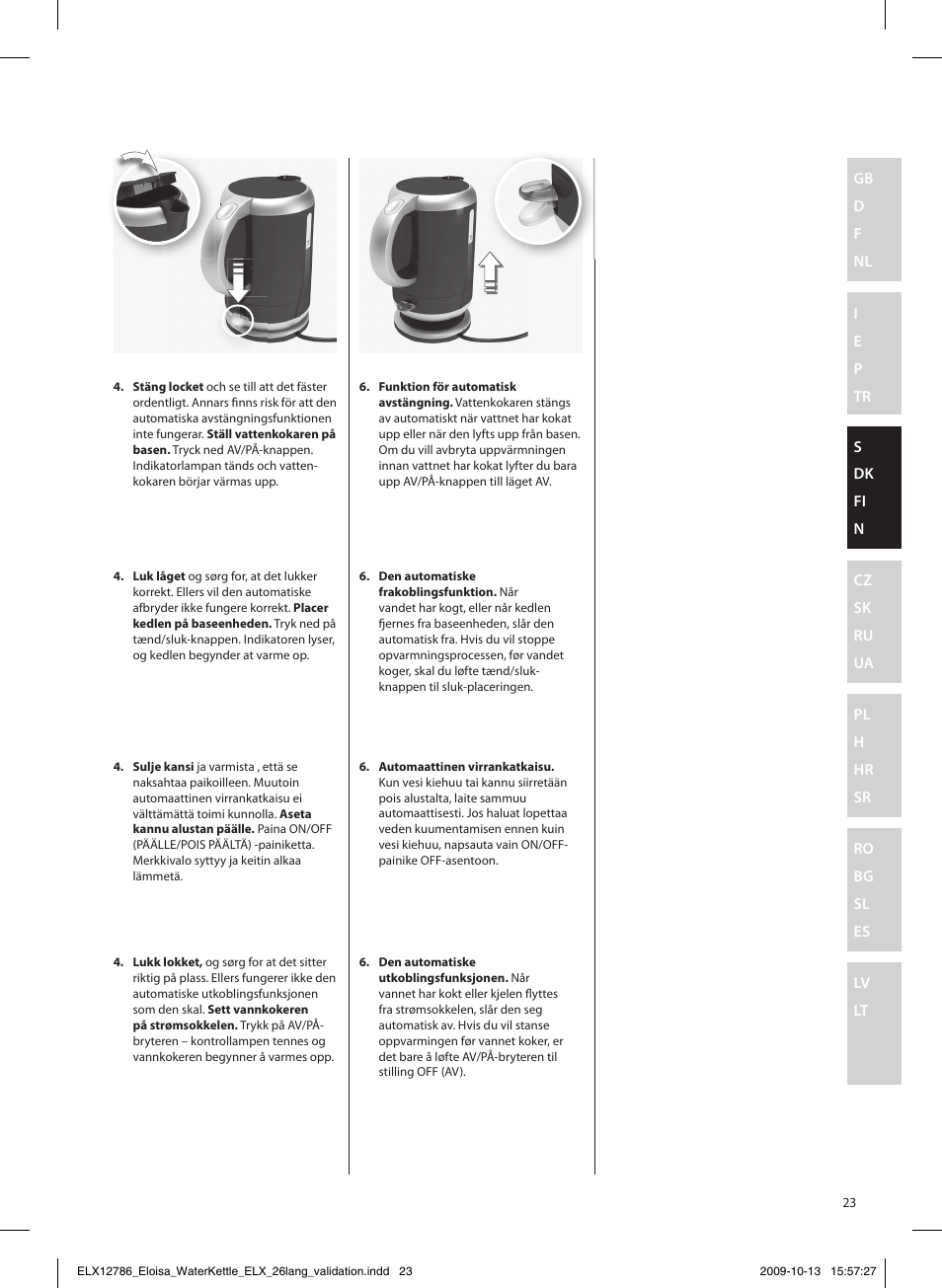 Electrolux EEWA3100 User Manual | Page 23 / 60