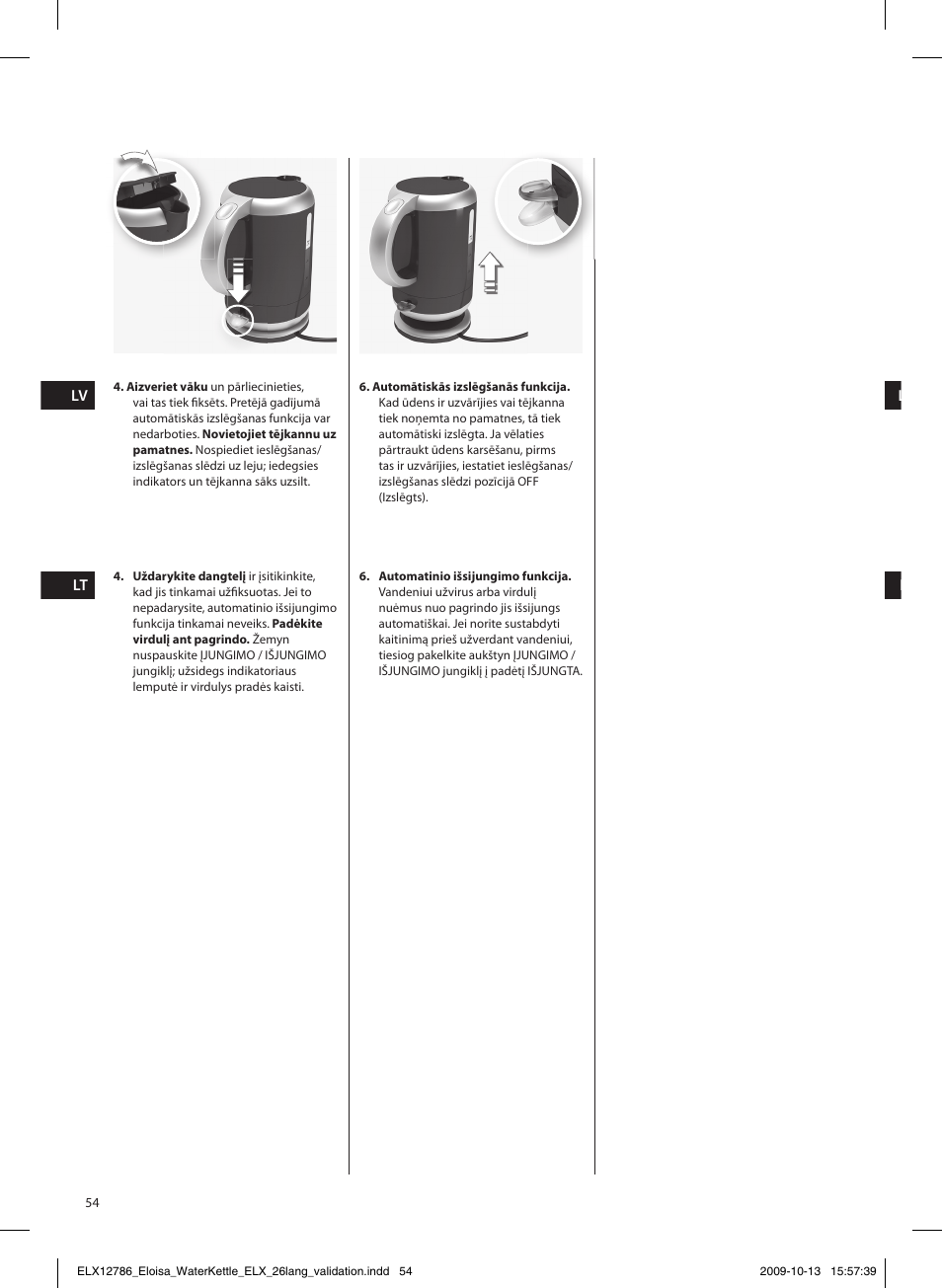 Electrolux EEWA3100 User Manual | Page 54 / 60