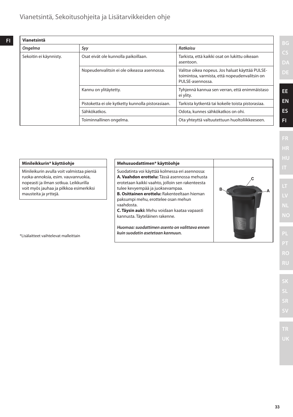 Electrolux ESB3400 User Manual | Page 33 / 112