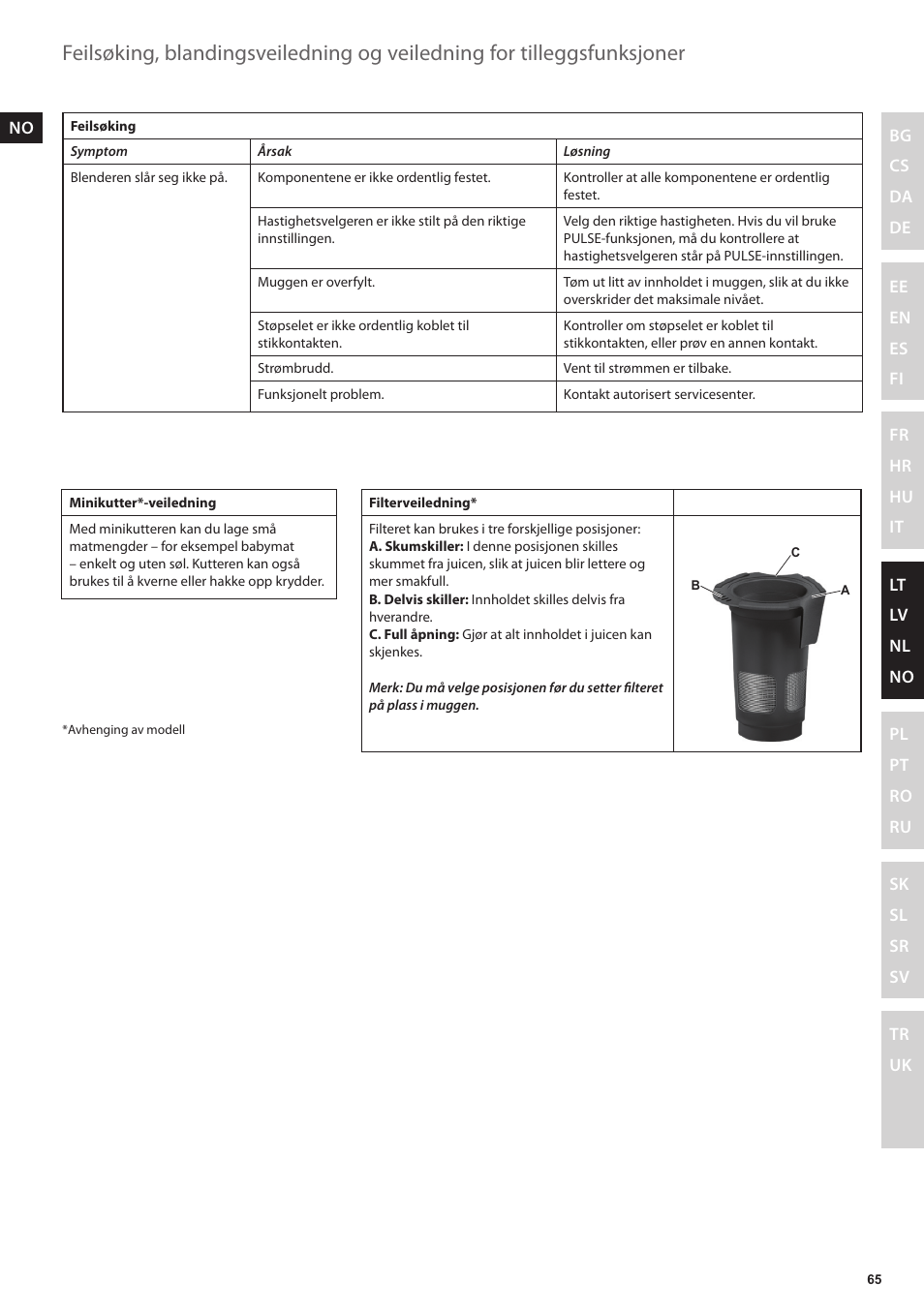 Electrolux ESB3400 User Manual | Page 65 / 112