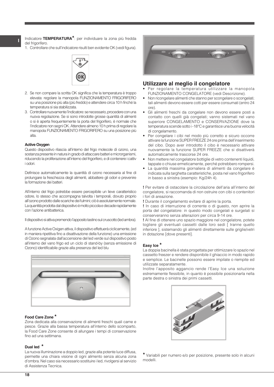 Utilizzare al meglio il congelatore | Hotpoint Ariston Combiné EBLH 18213 F O3 User Manual | Page 18 / 52