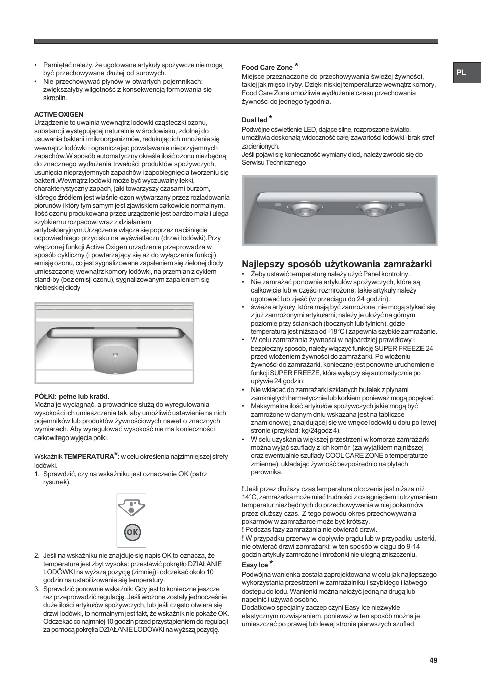 Hotpoint Ariston Combiné EBYH 18213 F O3 User Manual | Page 49 / 64