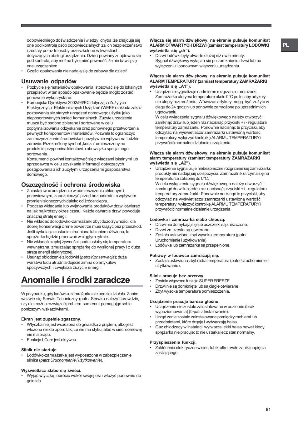 Hotpoint Ariston Combiné EBYH 18213 F O3 User Manual | Page 51 / 64