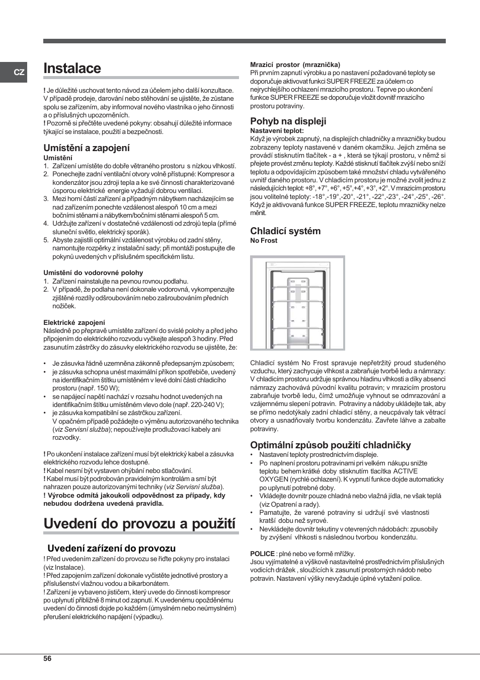 Hotpoint Ariston Combiné EBYH 18213 F O3 User Manual | Page 56 / 64