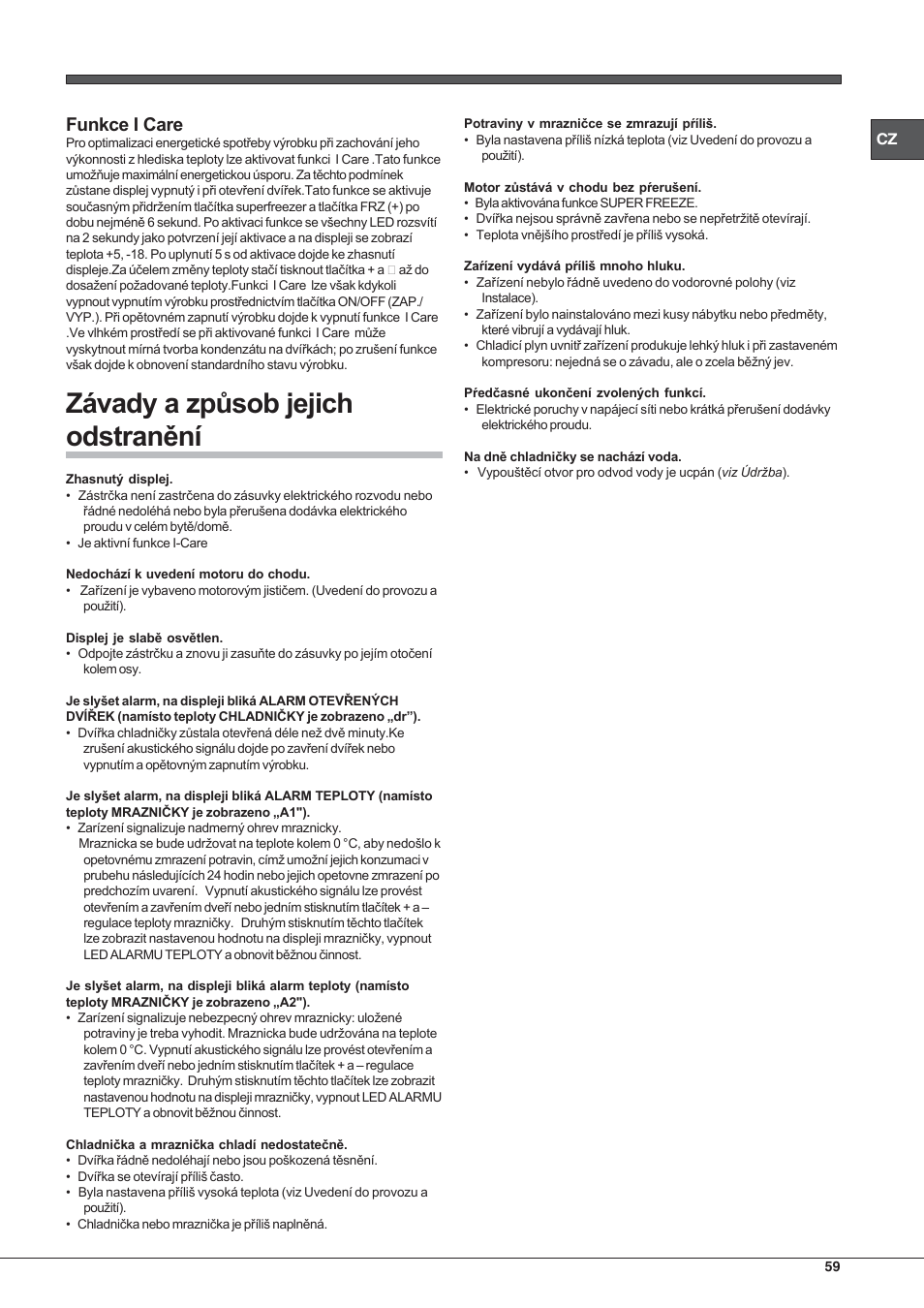 Hotpoint Ariston Combiné EBYH 18213 F O3 User Manual | Page 59 / 64