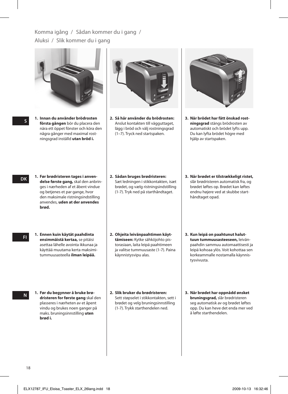 Electrolux EAT3100 User Manual | Page 18 / 48