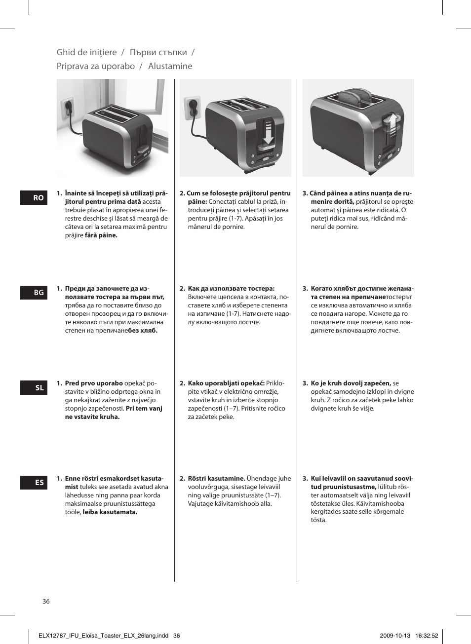 Electrolux EAT3100 User Manual | Page 36 / 48