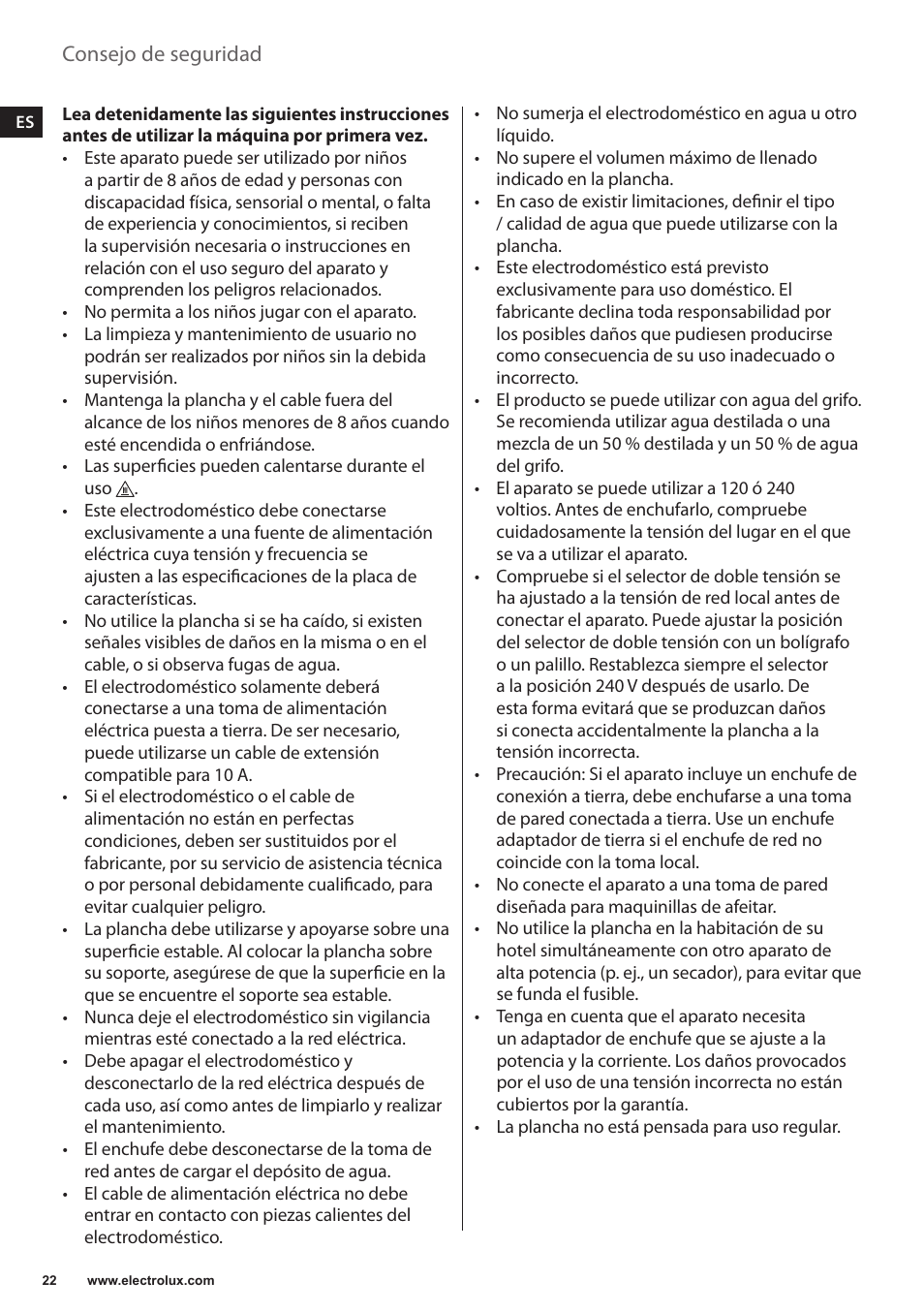 Electrolux EDBT800 User Manual | Page 22 / 108