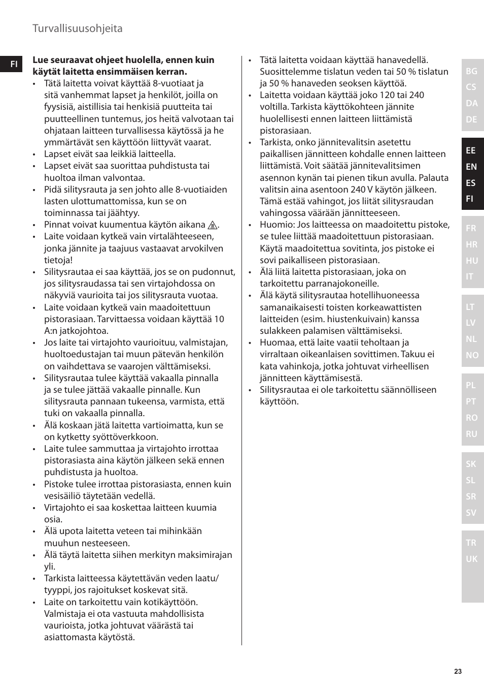 Electrolux EDBT800 User Manual | Page 23 / 108