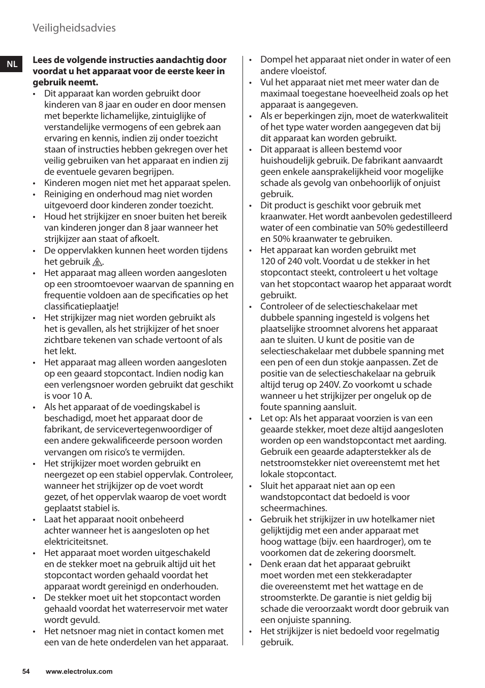 Electrolux EDBT800 User Manual | Page 54 / 108