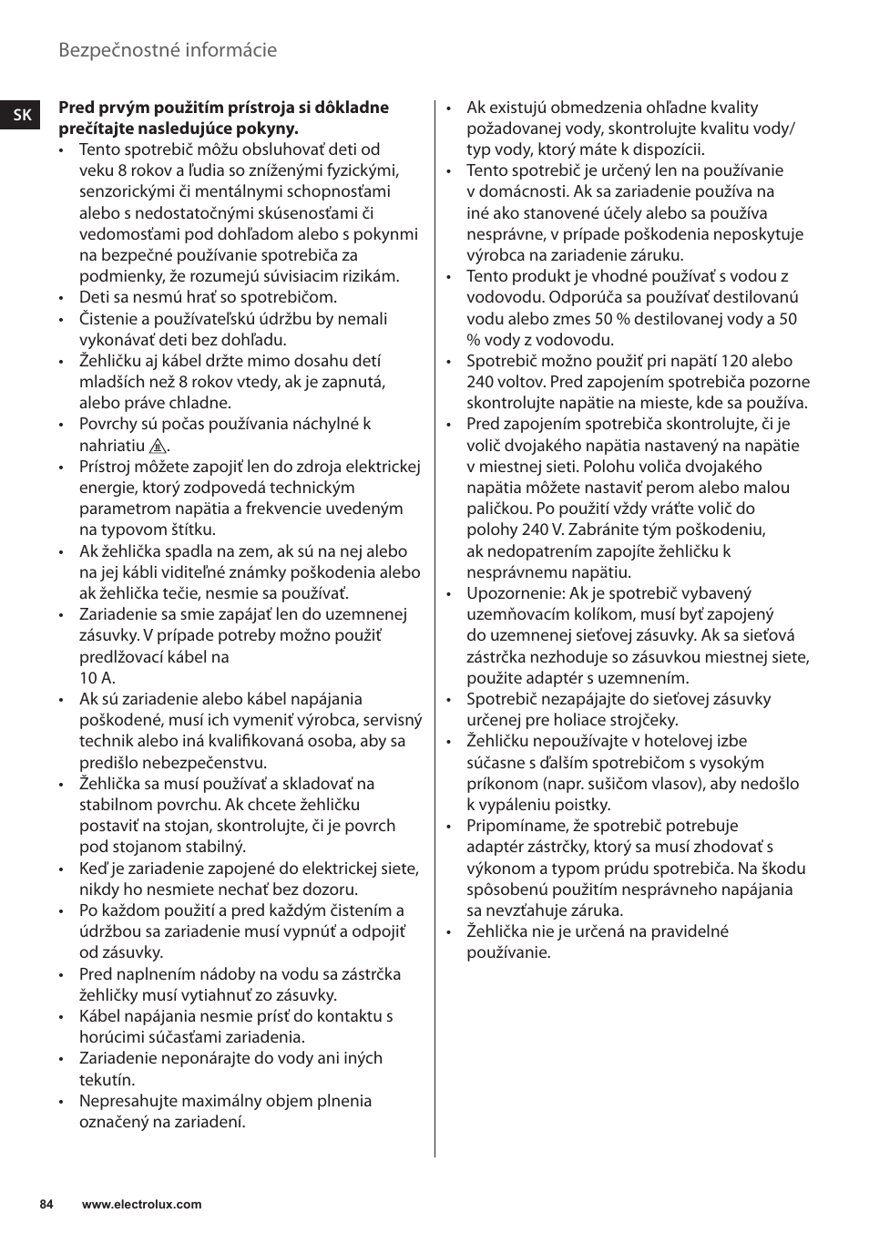 Electrolux EDBT800 User Manual | Page 84 / 108