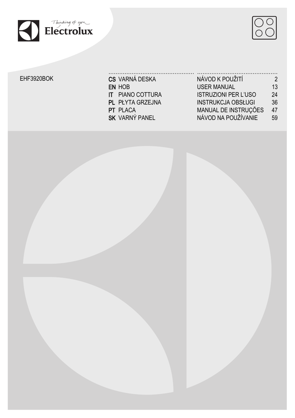 Electrolux EHF3920BOK User Manual | 72 pages