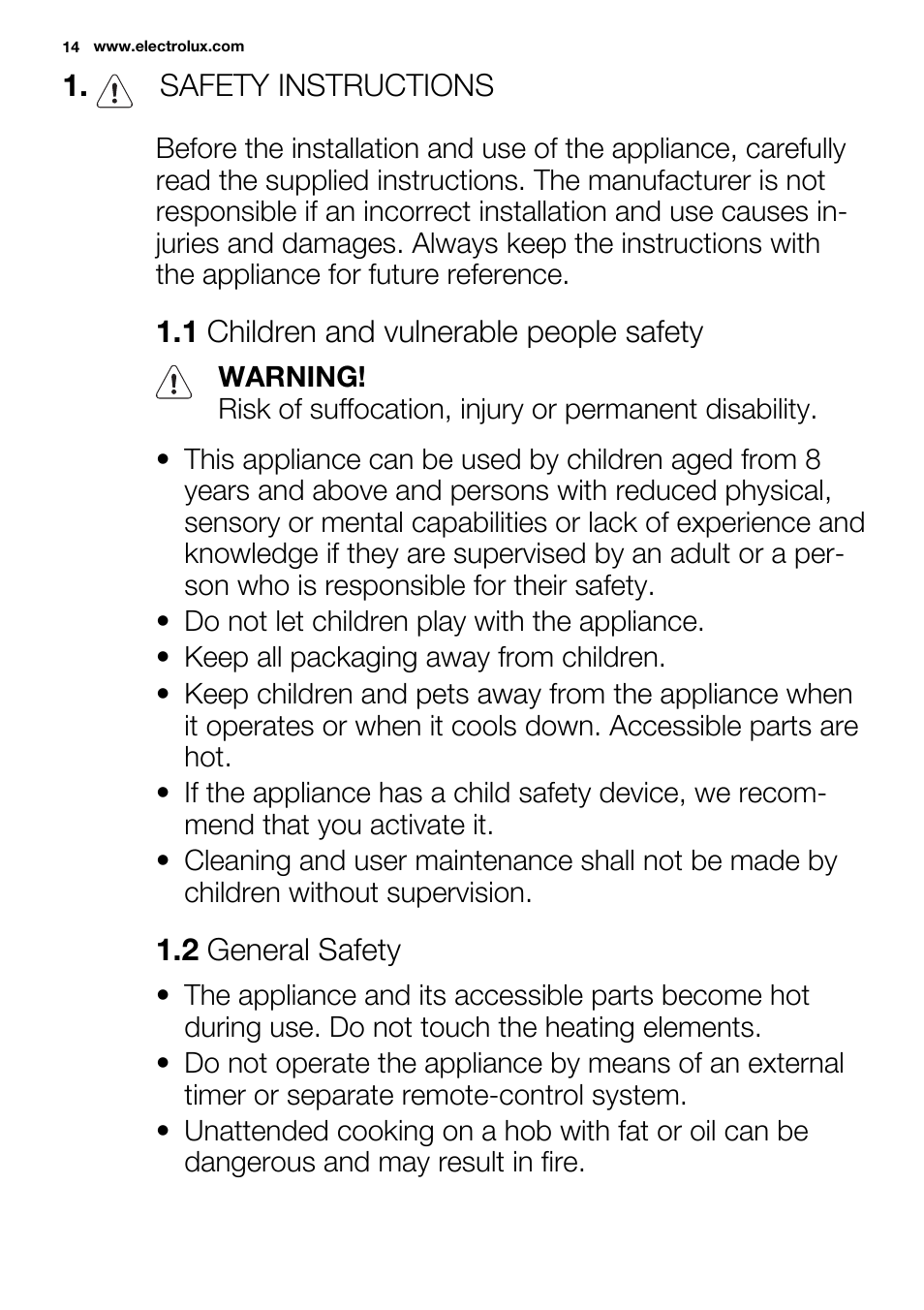 Electrolux EHF3920BOK User Manual | Page 14 / 72