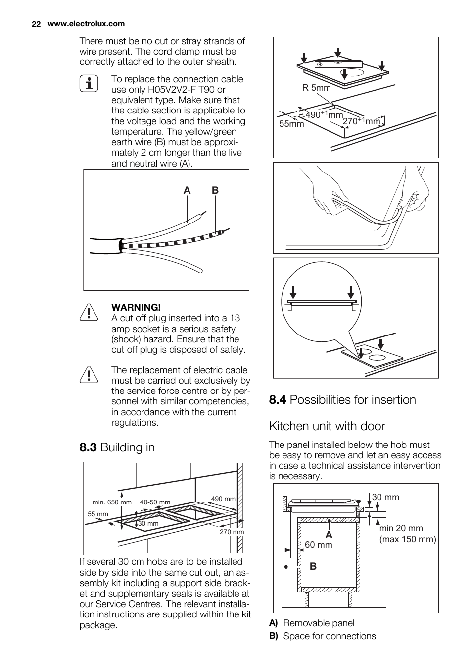 3 building in | Electrolux EHF3920BOK User Manual | Page 22 / 72