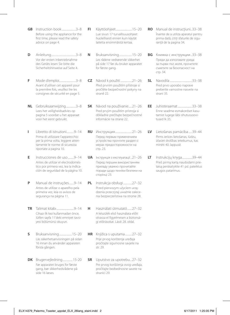 Electrolux EAT7100R User Manual | Page 2 / 48