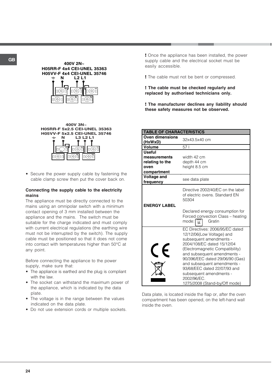 Hotpoint Ariston CE6IFA.T X F-HA S User Manual | Page 24 / 64