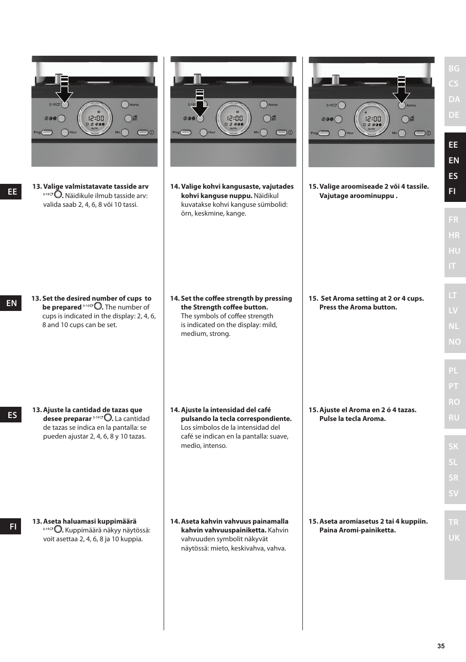 Electrolux EKAM300 User Manual | Page 35 / 154