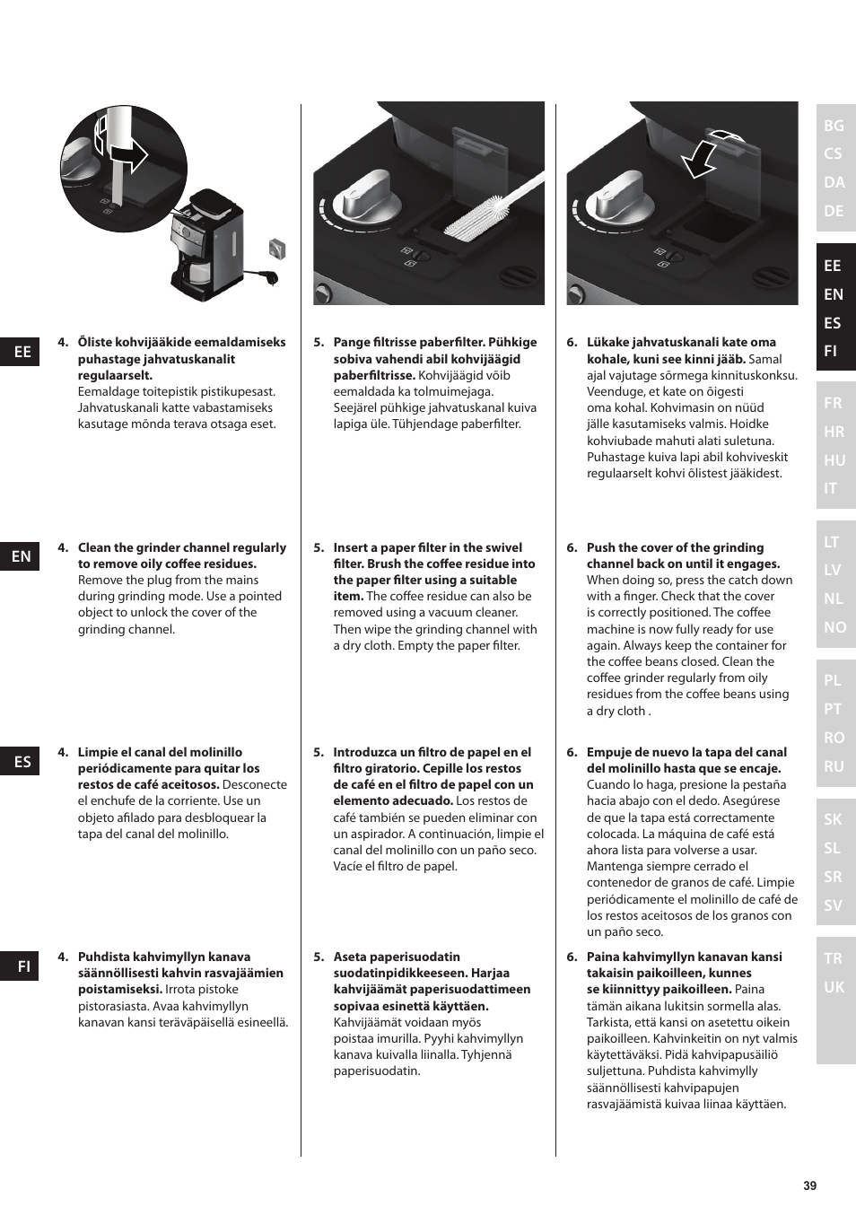 Electrolux EKAM300 User Manual | Page 39 / 154